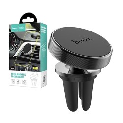 Suporte de Telefone para Carro Hoco CA47 Metal Saída de Ar com Suporte Magnético Preto Suporte de Telefone para Carro Hoco CA47 Metal Saída de Ar com Suporte Magnético Preto
